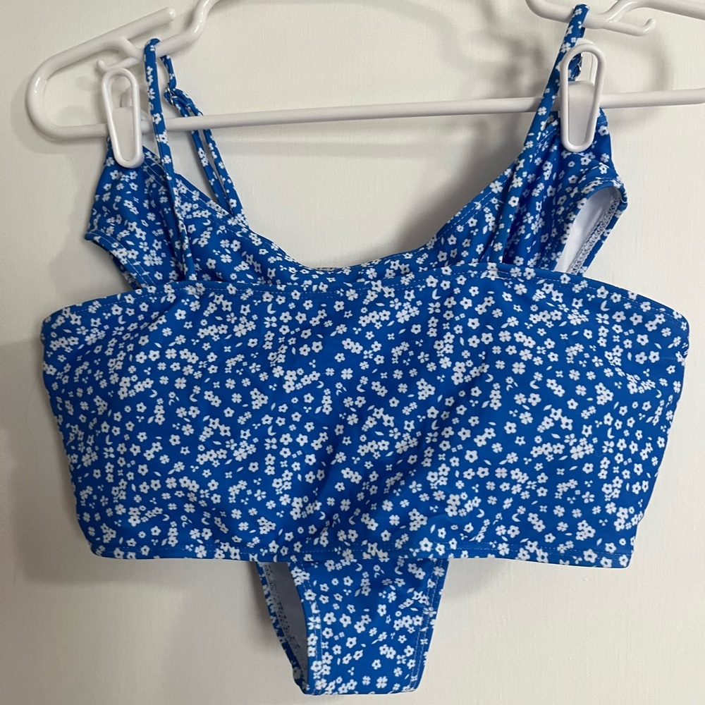 Blue Floral Print Bikini